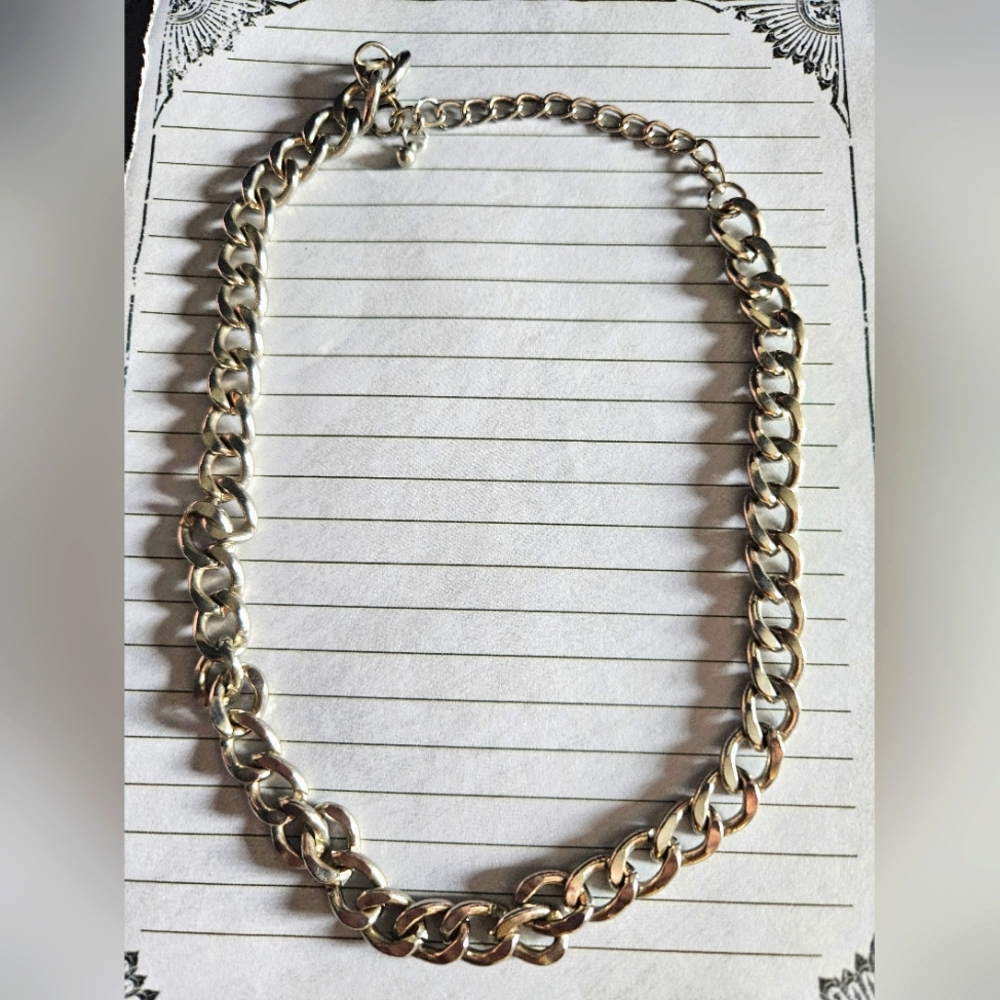 Thick Sliver Chain Necklace | Grunge, Emo, Goth, Y2K, Unisex, Skater
